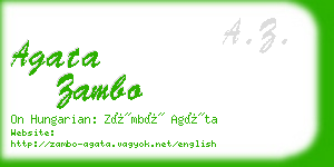 agata zambo business card